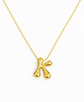 Gold K Pendant Necklace