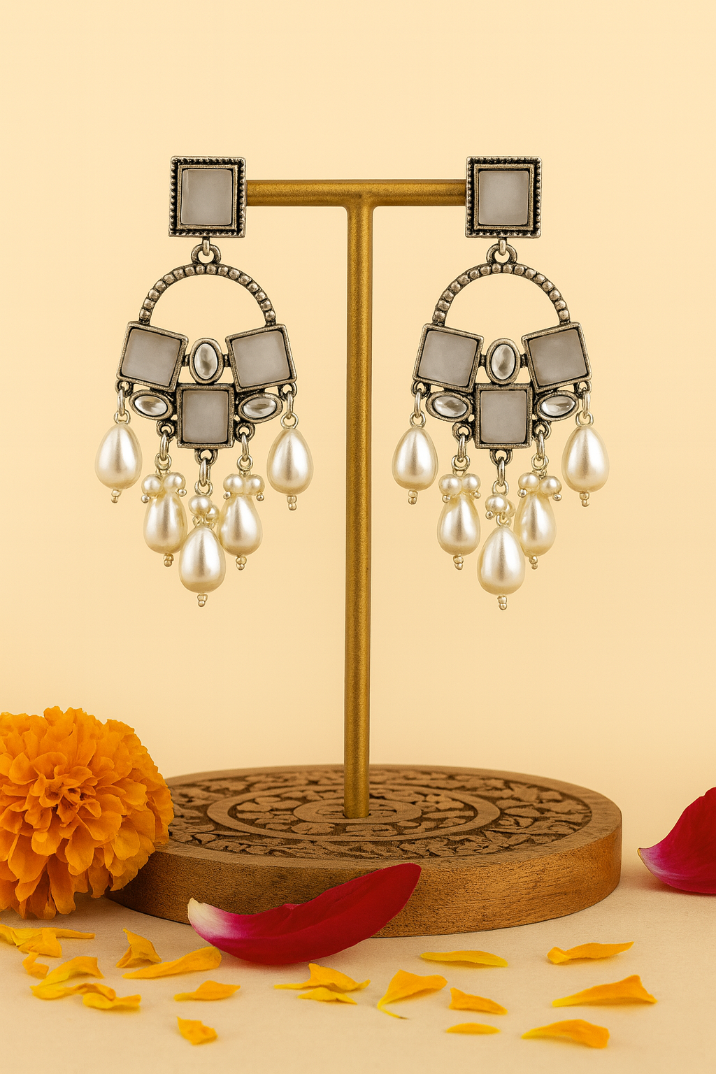 Regal Pearl Square Chandbalis