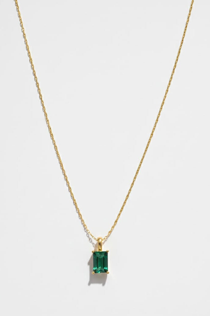Emerald Solitaire Pendant