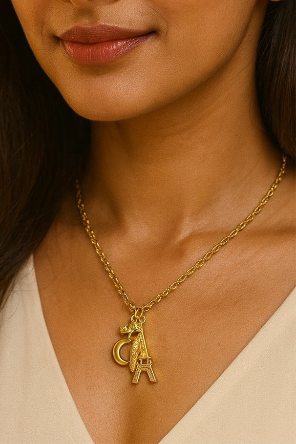 The Wanderlust Charm Necklace - Gold