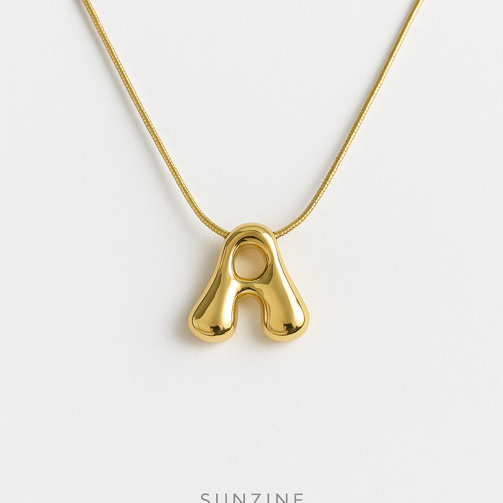 Gold A Pendant Necklace