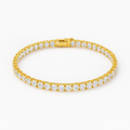 Gold Tennis Bracelet with white Stones