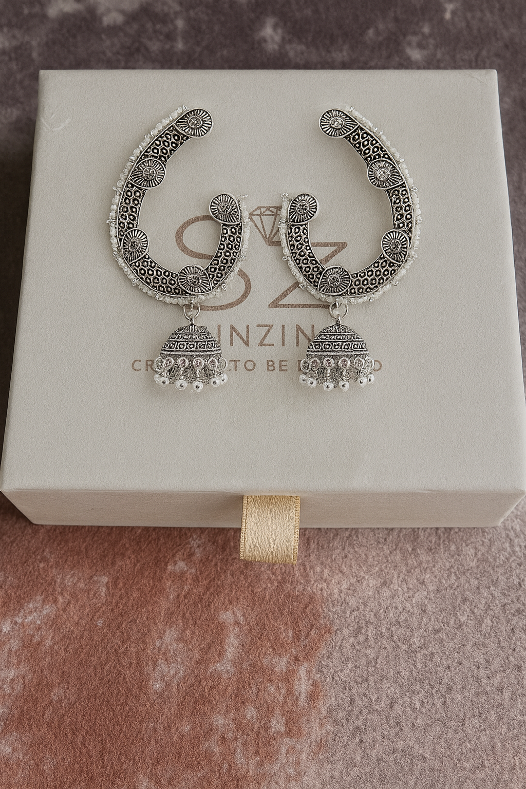 Heritage Crescent Jhumka Earrings