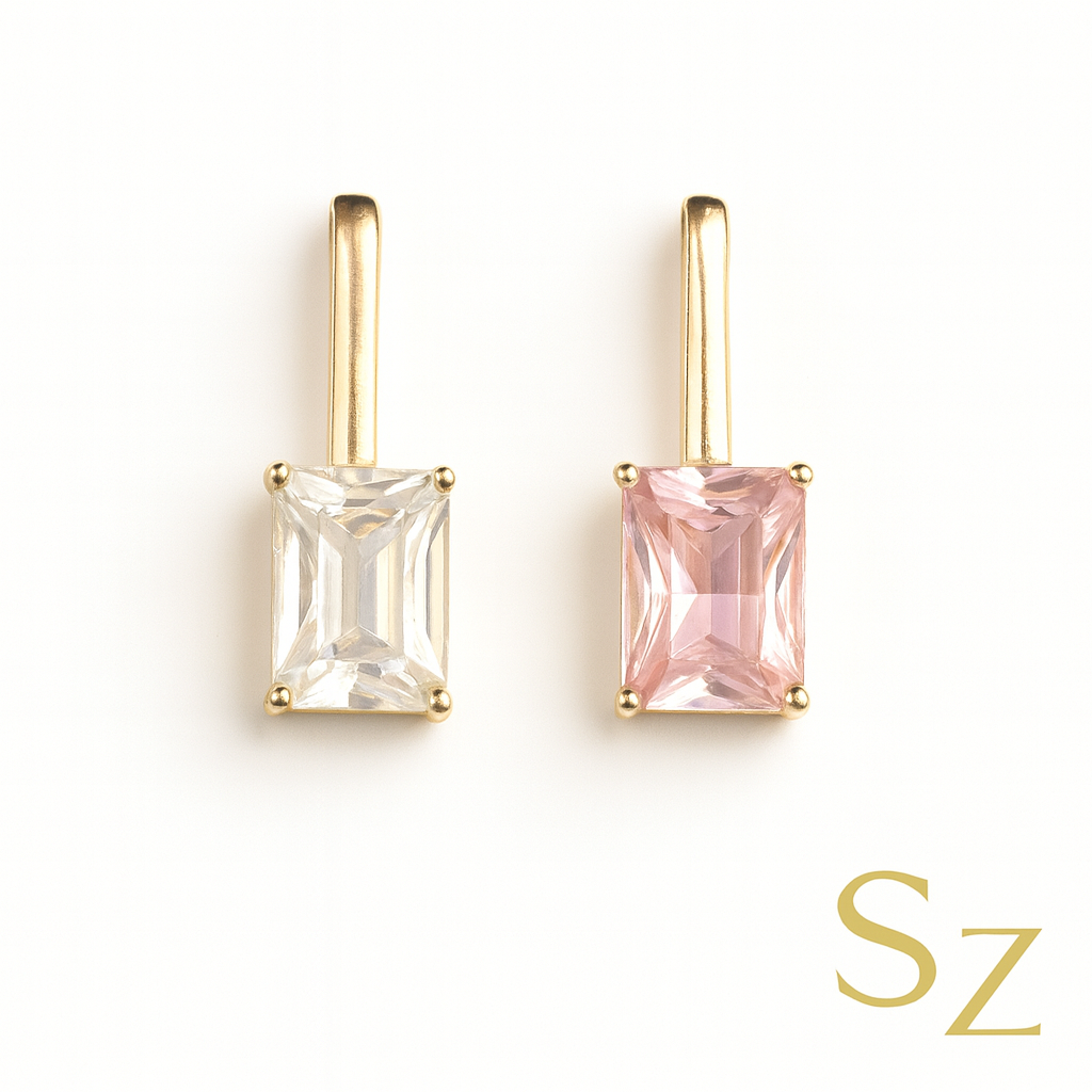 Solitaire Baguette Drop Earrings- MIX & MATCH
