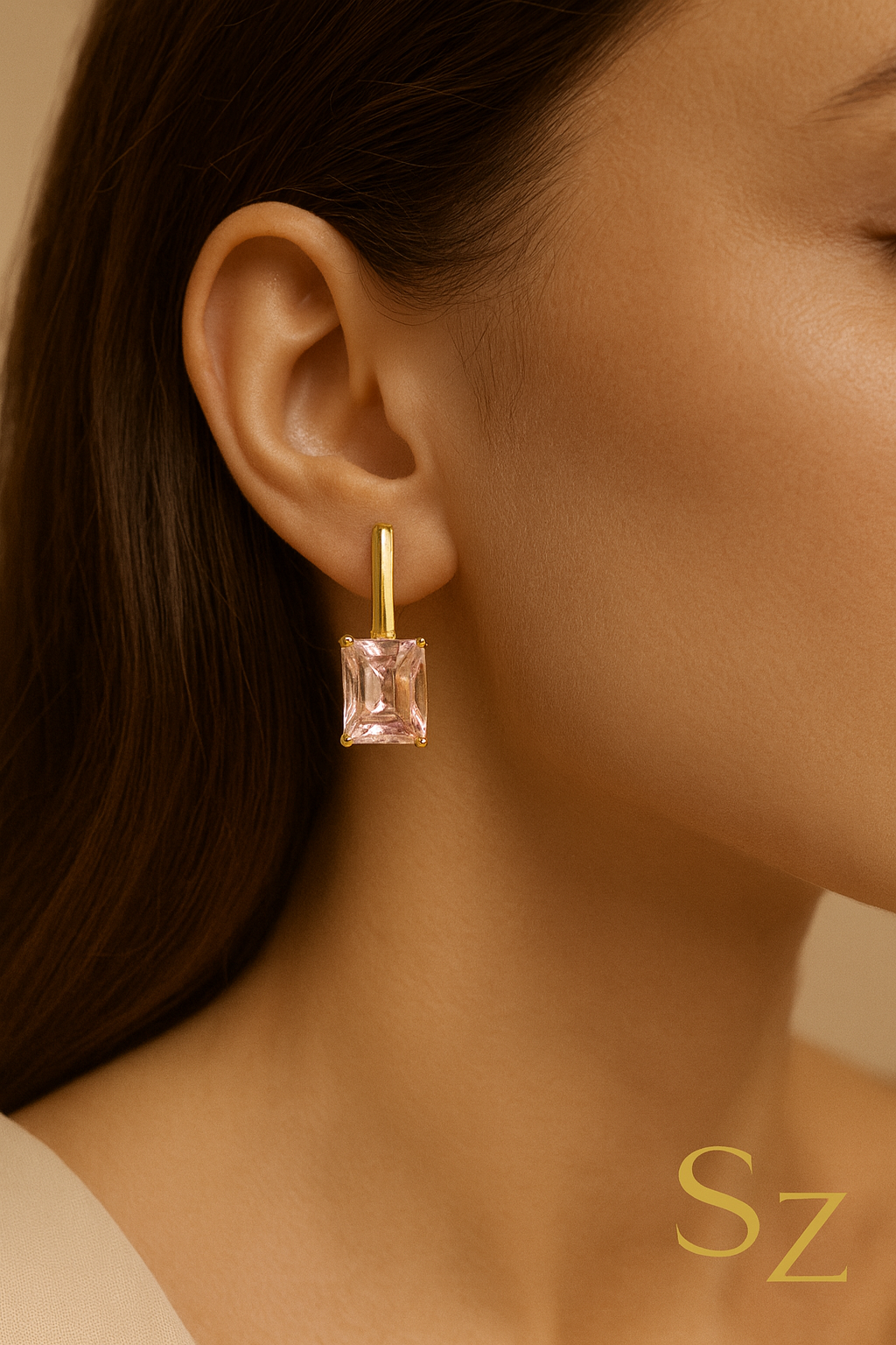 Solitaire Baguette Drop Earrings- MIX & MATCH