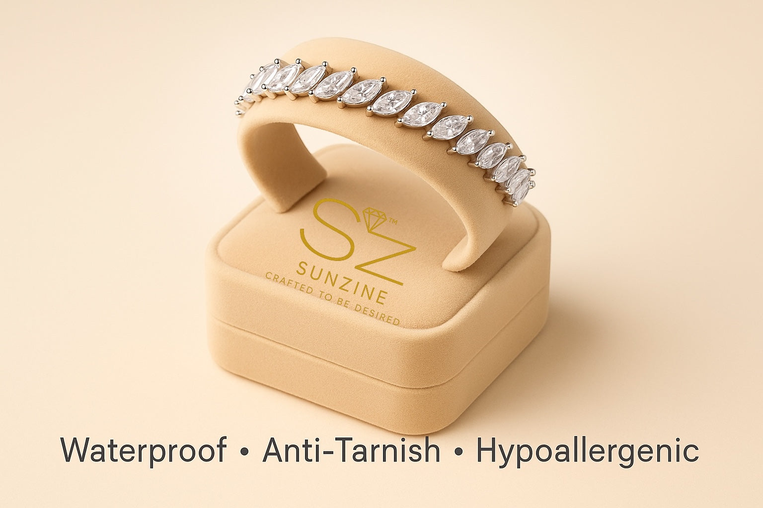 Marquise-Cut Crystal Tennis Bracelet