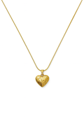 Textured Heart 18k Gold Pendant