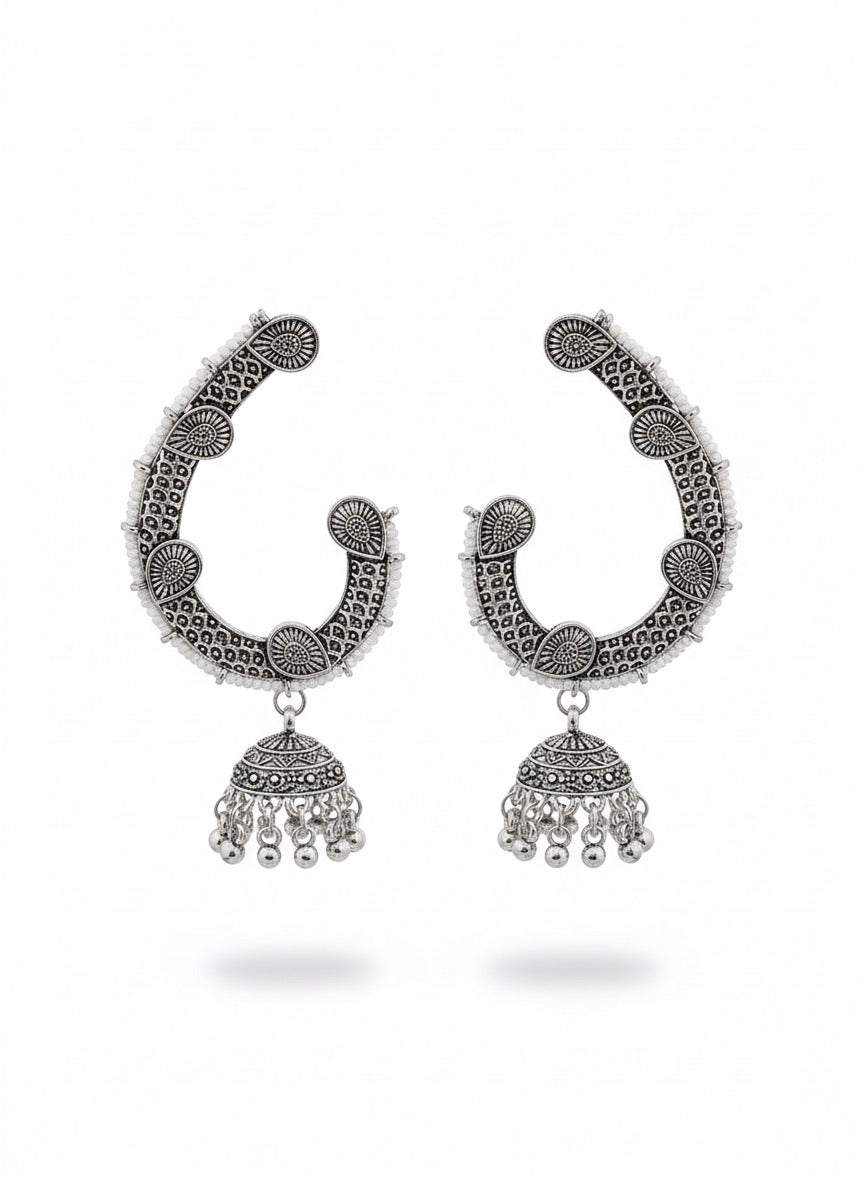 Heritage Crescent Jhumka Earrings