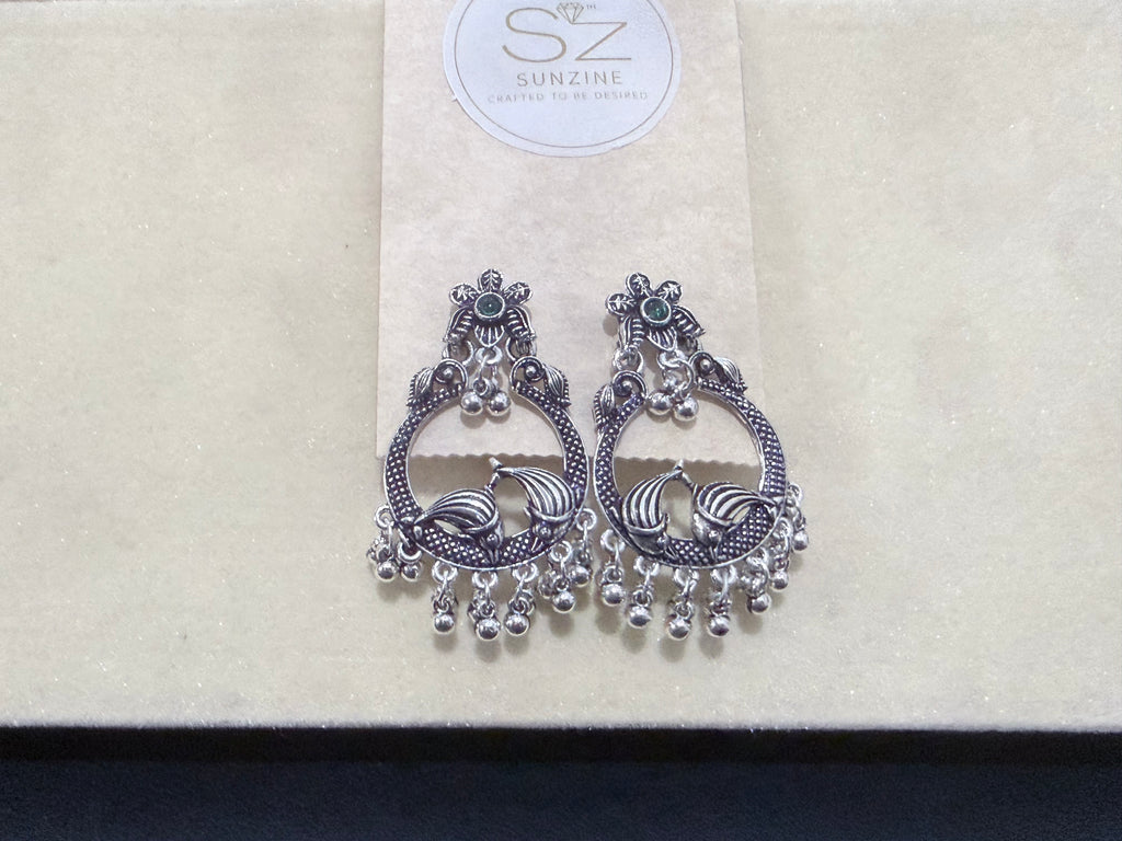 Lotus Hoop Drop Earrings