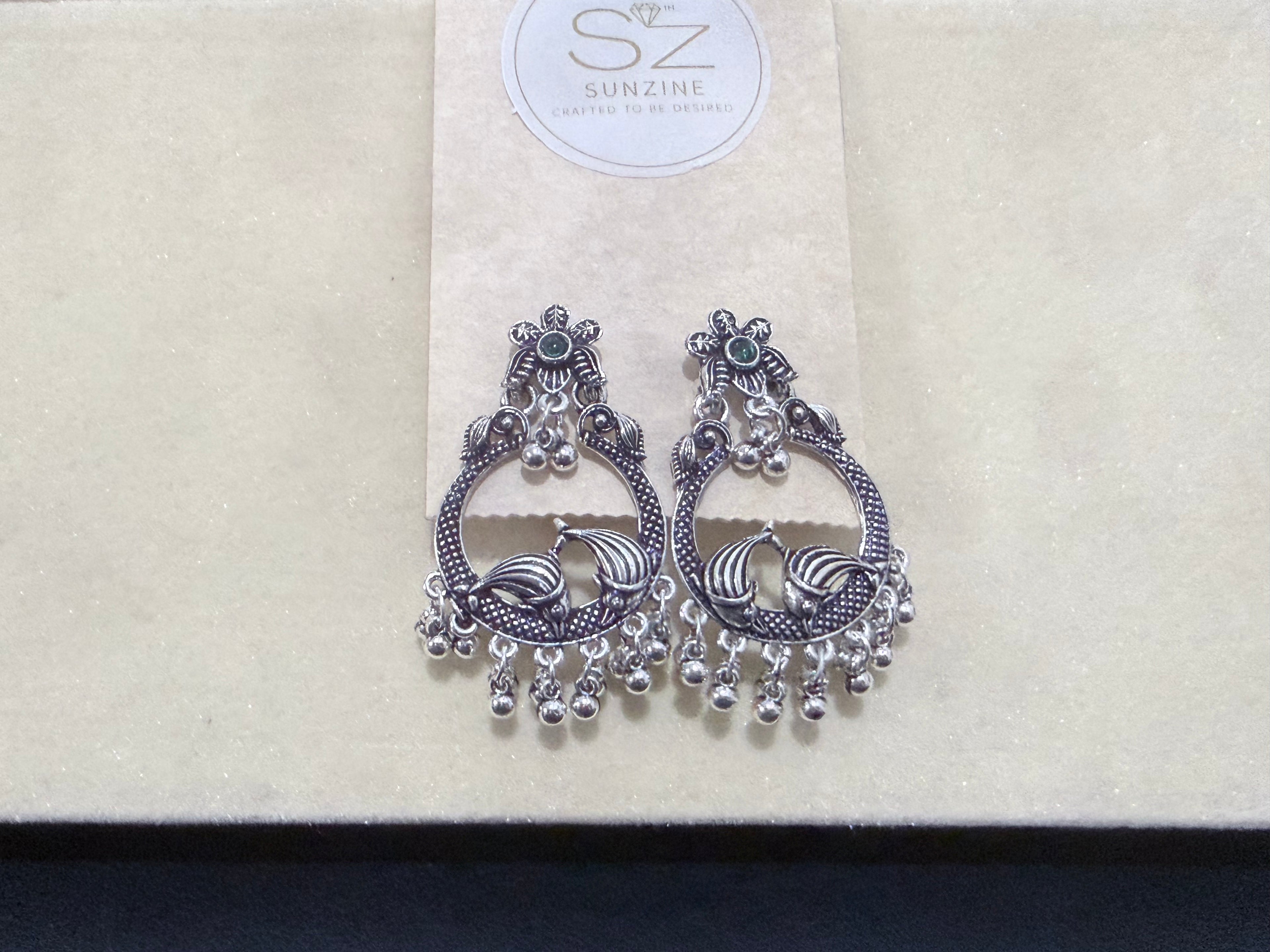 Lotus Hoop Drop Earrings