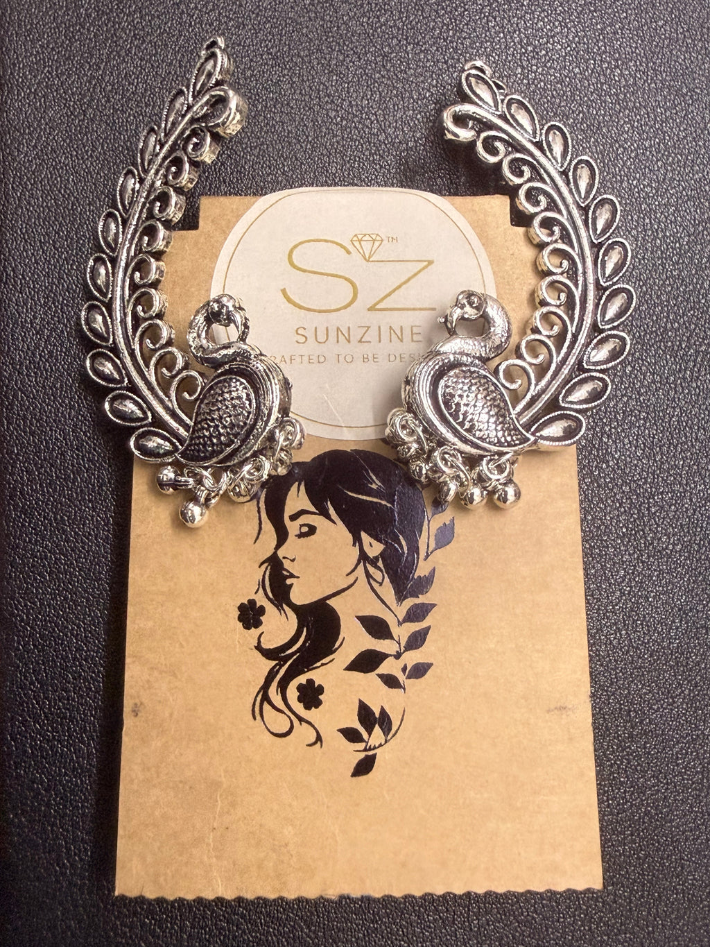 Regal Peacock Statement Studs