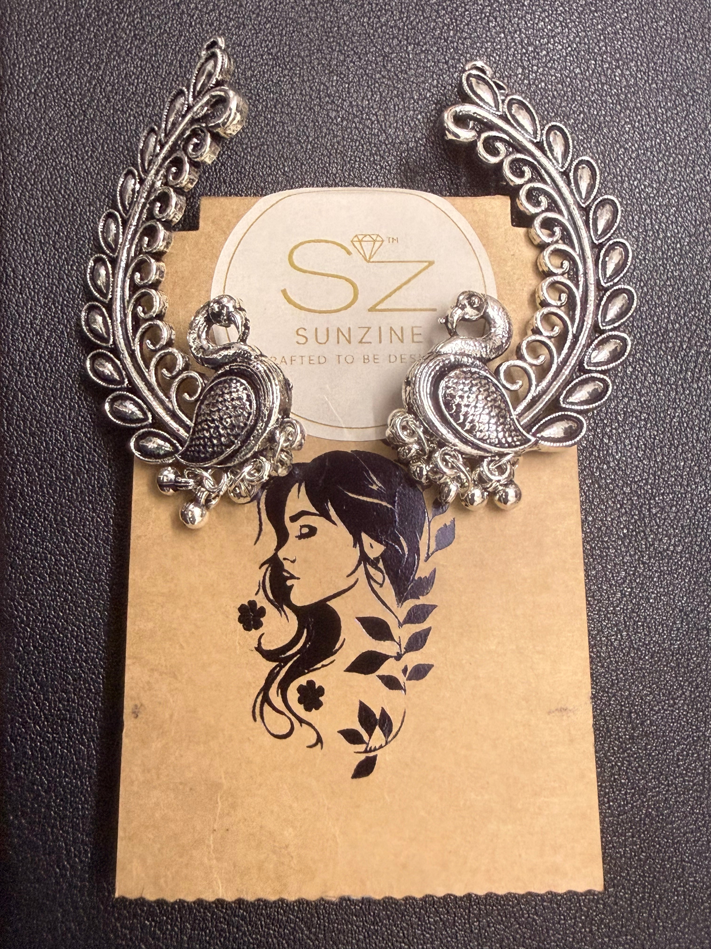 Regal Peacock Statement Studs