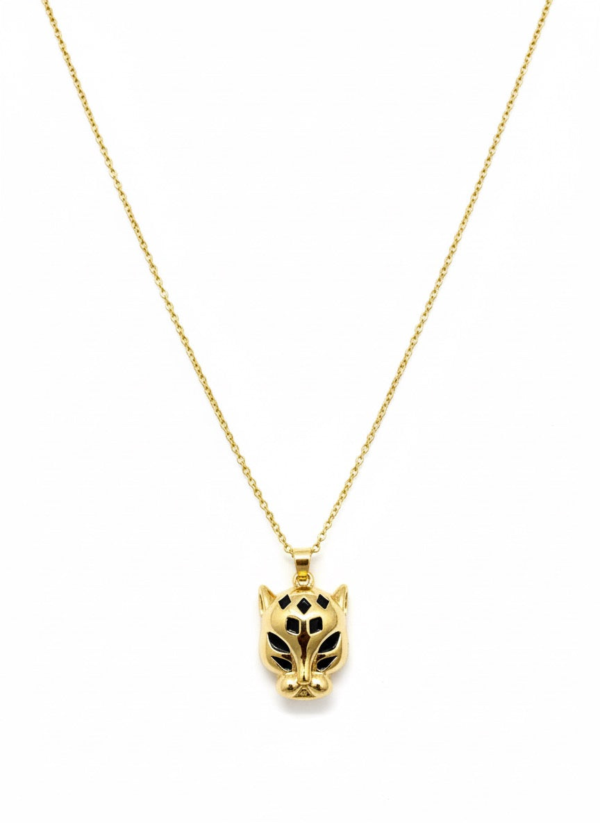 Panther Head 18k Gold Pendant