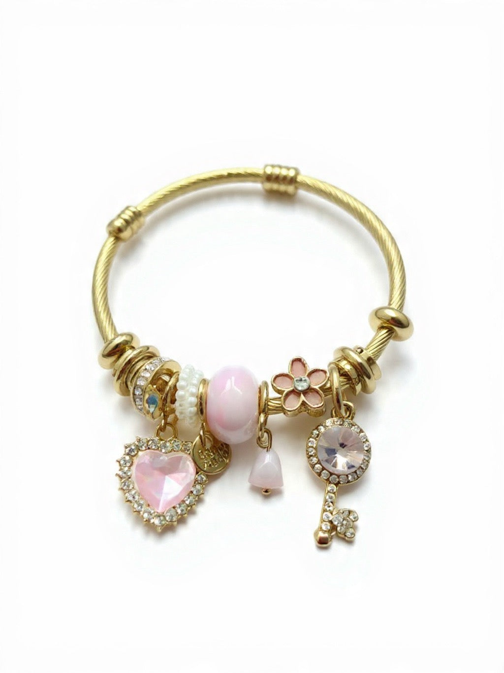 Blush Bloom Charm Bracelet