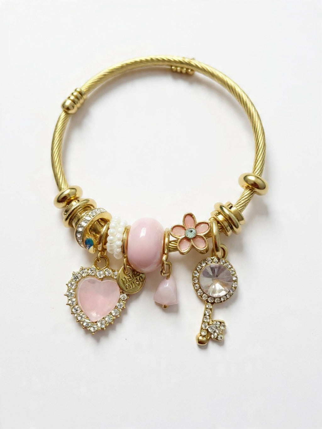 Blush Bloom Charm Bracelet