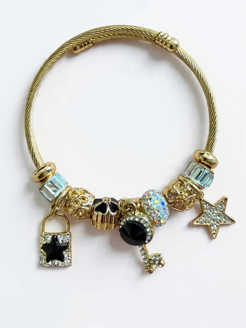 Golden Key Charm Bracelet