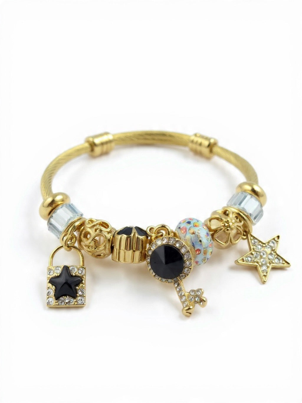 Golden Key Charm Bracelet