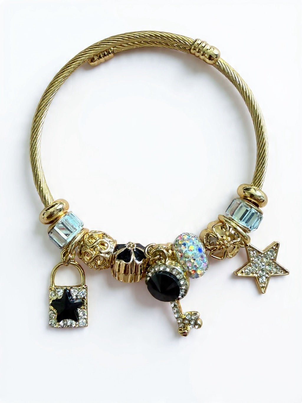 Golden Key Charm Bracelet