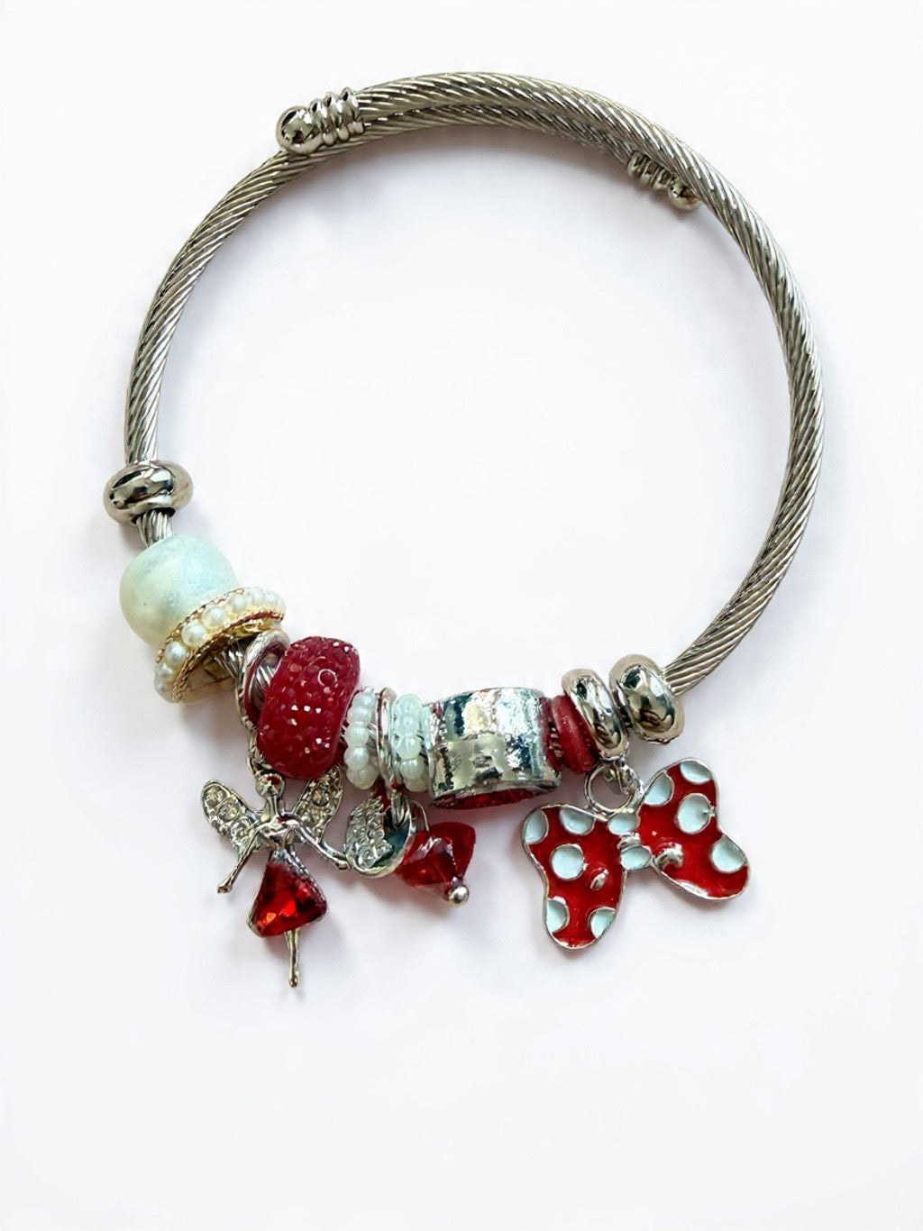 Red Fairy Charm Bracelet