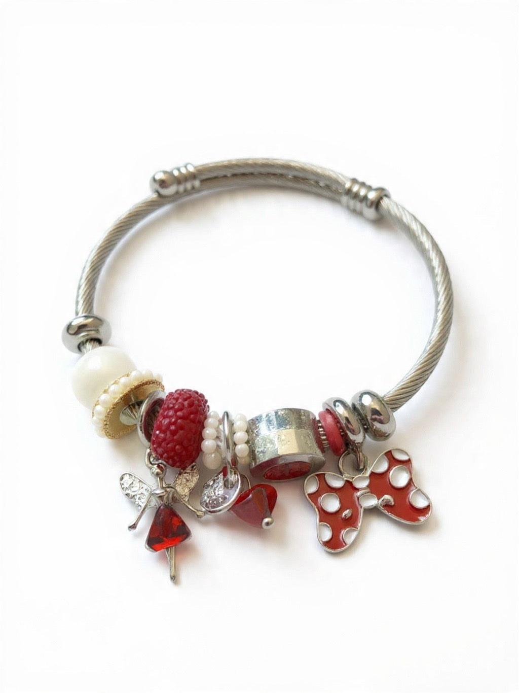 Red Fairy Charm Bracelet