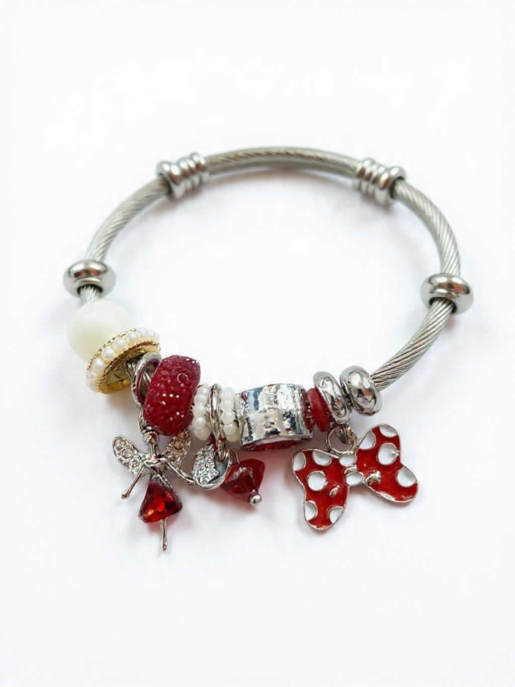 Red Fairy Charm Bracelet
