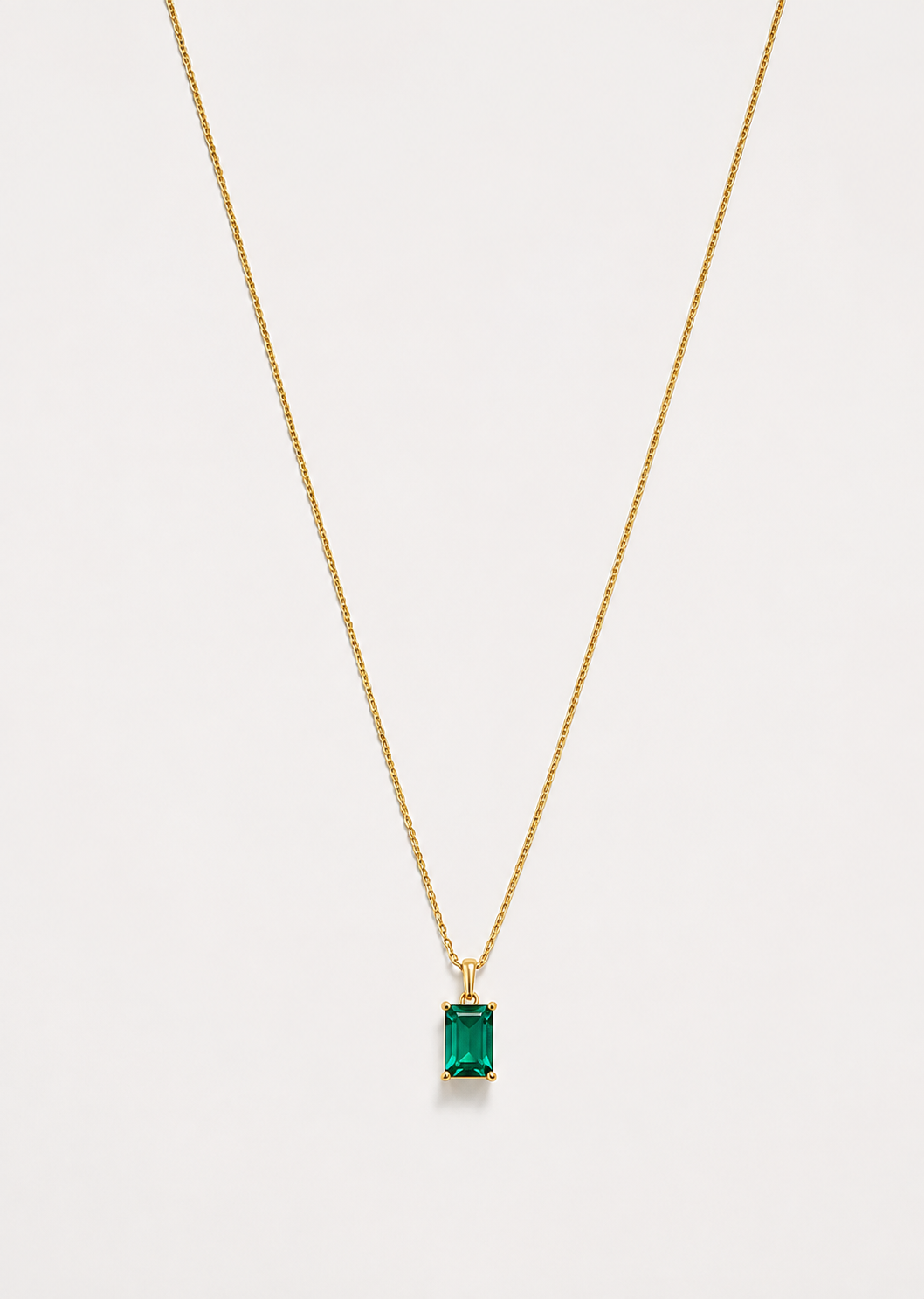 Emerald Solitaire Pendant