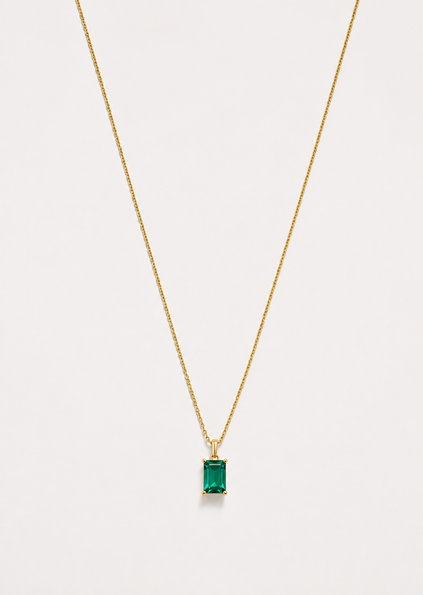Emerald Solitaire Pendant